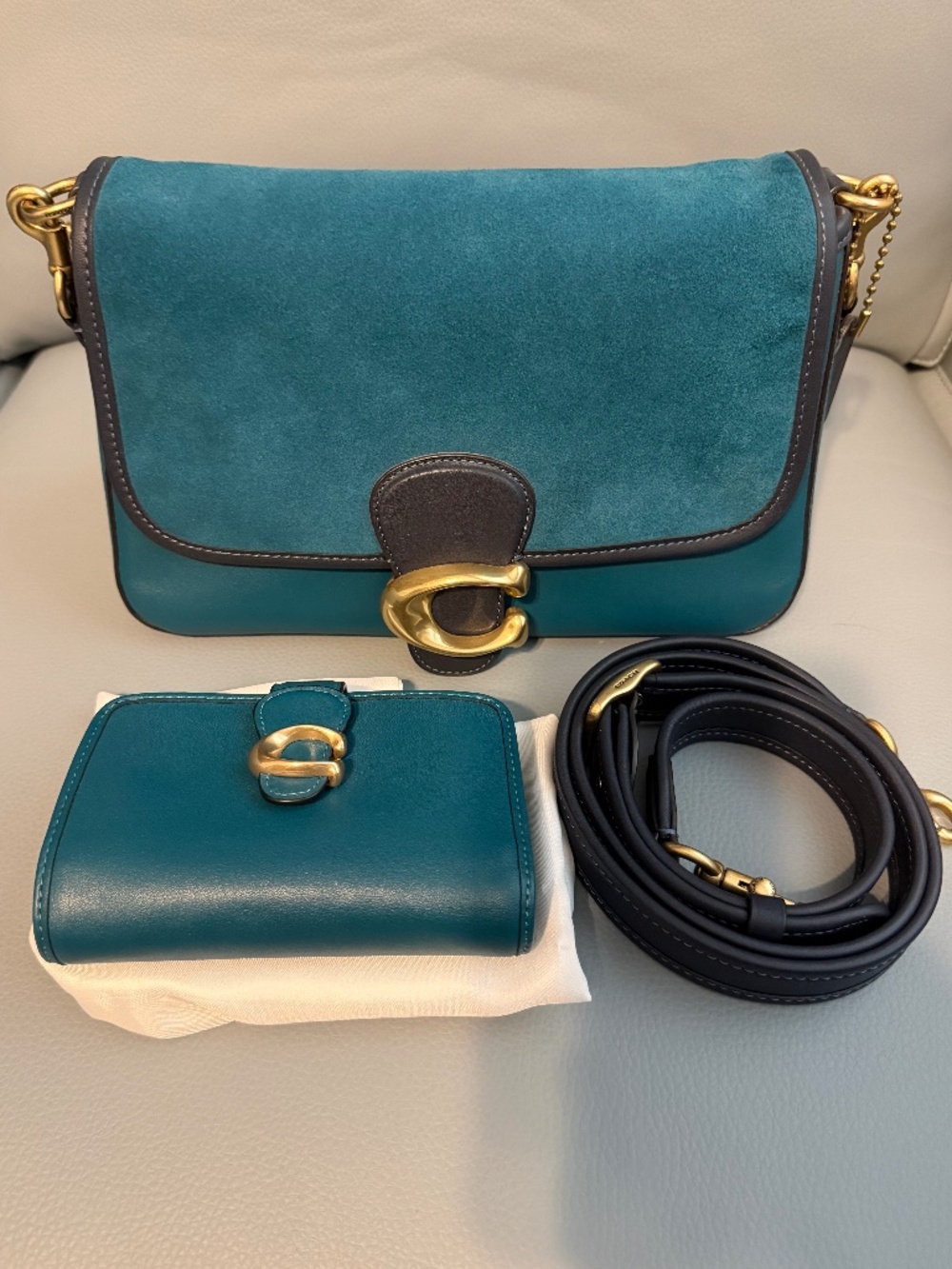 Coach Soft Tabby and Wallet Teal
